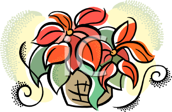 Poinsettia Clip Art Image